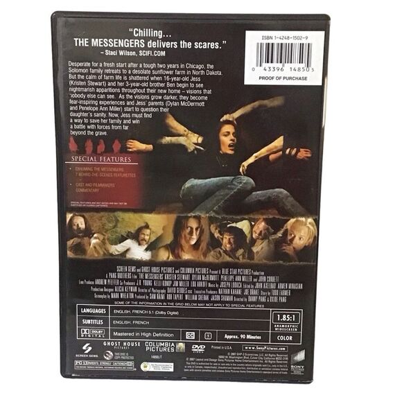 The Messengers DVD Kristen Stewart - 5/$20 - Picture 2 of 3